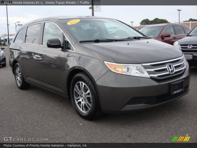 Smoky Topaz Metallic / Truffle 2011 Honda Odyssey EX-L
