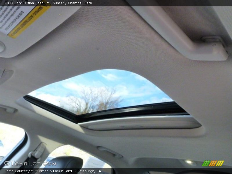 Sunset / Charcoal Black 2014 Ford Fusion Titanium