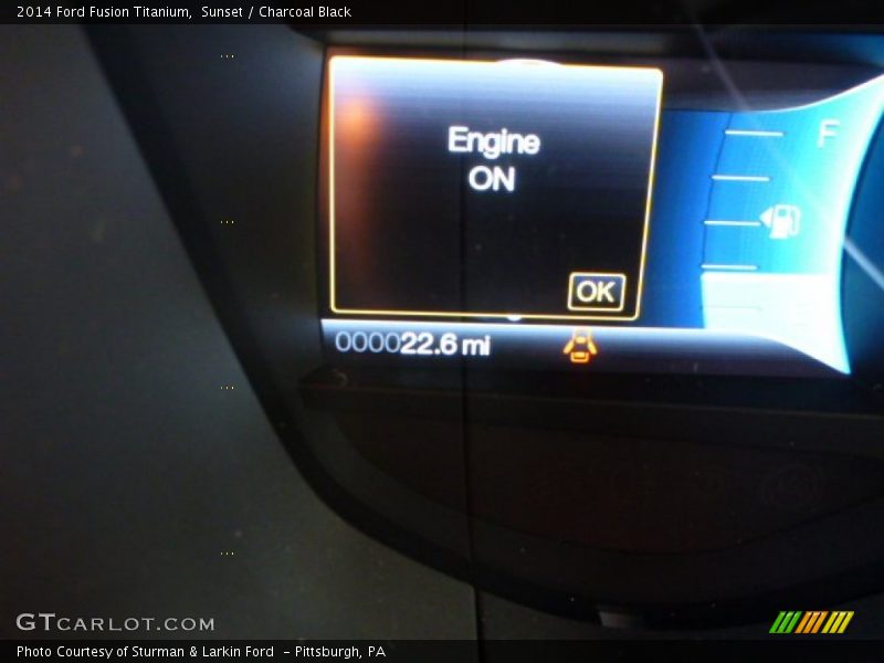 Sunset / Charcoal Black 2014 Ford Fusion Titanium