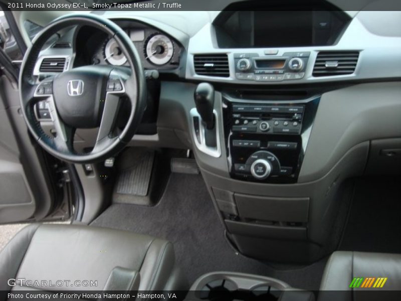 Smoky Topaz Metallic / Truffle 2011 Honda Odyssey EX-L