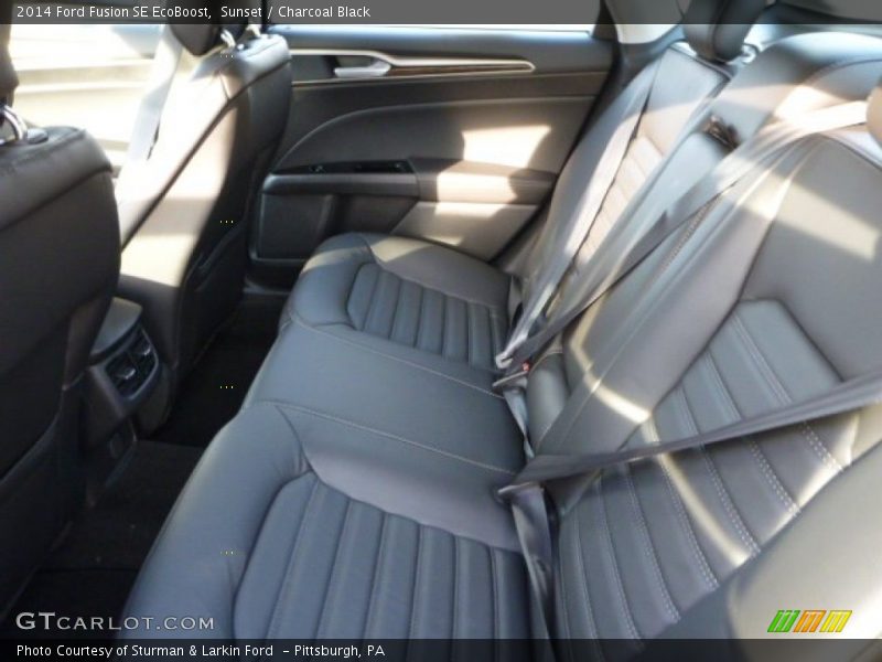 Sunset / Charcoal Black 2014 Ford Fusion SE EcoBoost