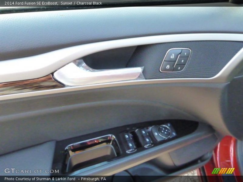 Sunset / Charcoal Black 2014 Ford Fusion SE EcoBoost
