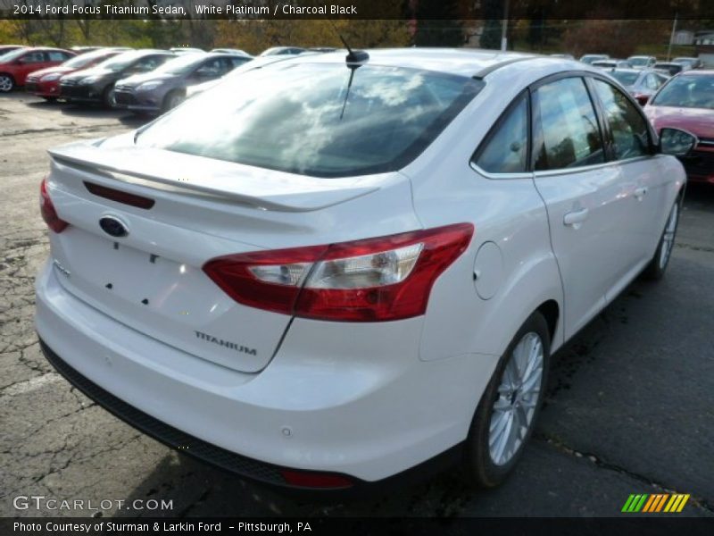 White Platinum / Charcoal Black 2014 Ford Focus Titanium Sedan