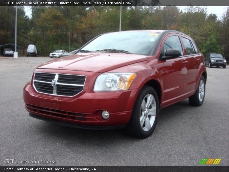 Inferno Red Crystal Pearl / Dark Slate Gray 2011 Dodge Caliber Mainstreet