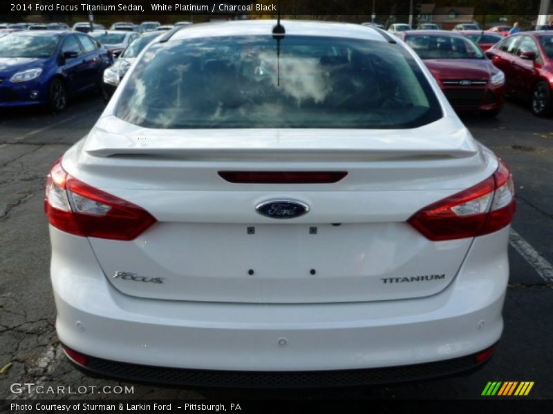 White Platinum / Charcoal Black 2014 Ford Focus Titanium Sedan
