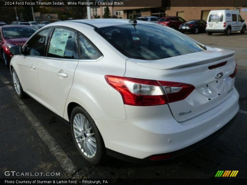 White Platinum / Charcoal Black 2014 Ford Focus Titanium Sedan