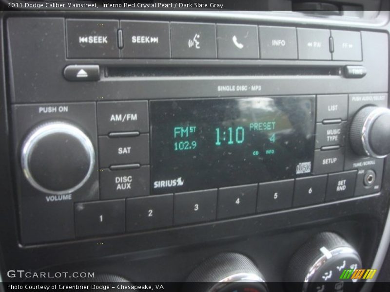 Inferno Red Crystal Pearl / Dark Slate Gray 2011 Dodge Caliber Mainstreet