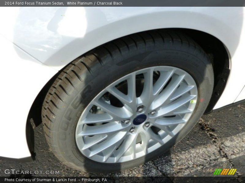 White Platinum / Charcoal Black 2014 Ford Focus Titanium Sedan