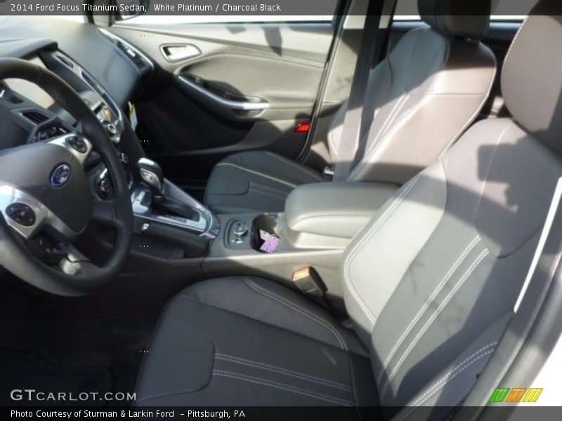 White Platinum / Charcoal Black 2014 Ford Focus Titanium Sedan