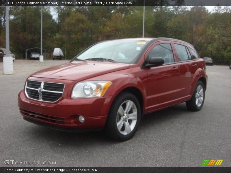 Inferno Red Crystal Pearl / Dark Slate Gray 2011 Dodge Caliber Mainstreet