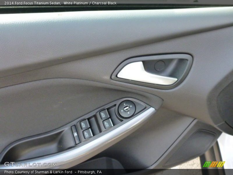 White Platinum / Charcoal Black 2014 Ford Focus Titanium Sedan