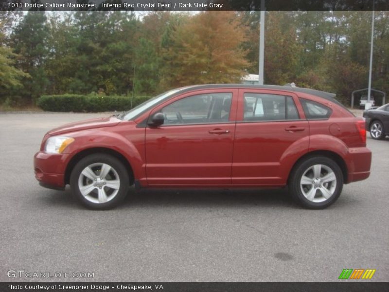 Inferno Red Crystal Pearl / Dark Slate Gray 2011 Dodge Caliber Mainstreet