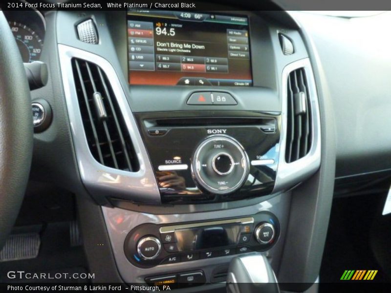 White Platinum / Charcoal Black 2014 Ford Focus Titanium Sedan