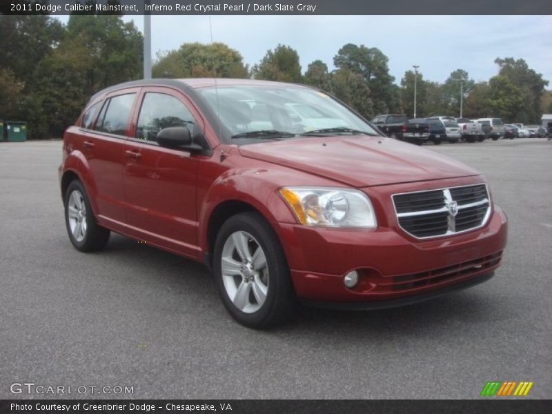 Inferno Red Crystal Pearl / Dark Slate Gray 2011 Dodge Caliber Mainstreet