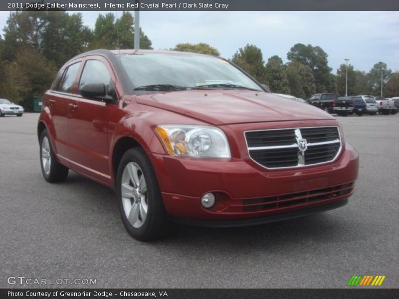 Inferno Red Crystal Pearl / Dark Slate Gray 2011 Dodge Caliber Mainstreet