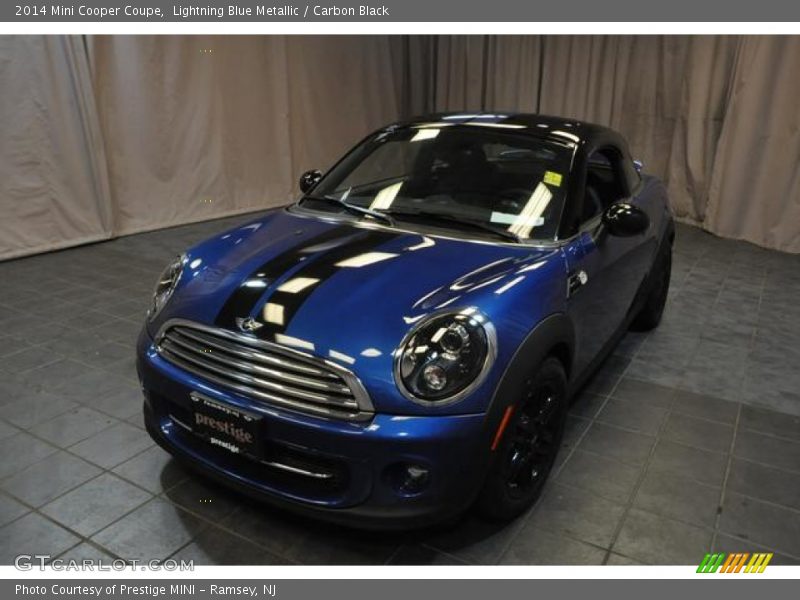 Lightning Blue Metallic / Carbon Black 2014 Mini Cooper Coupe