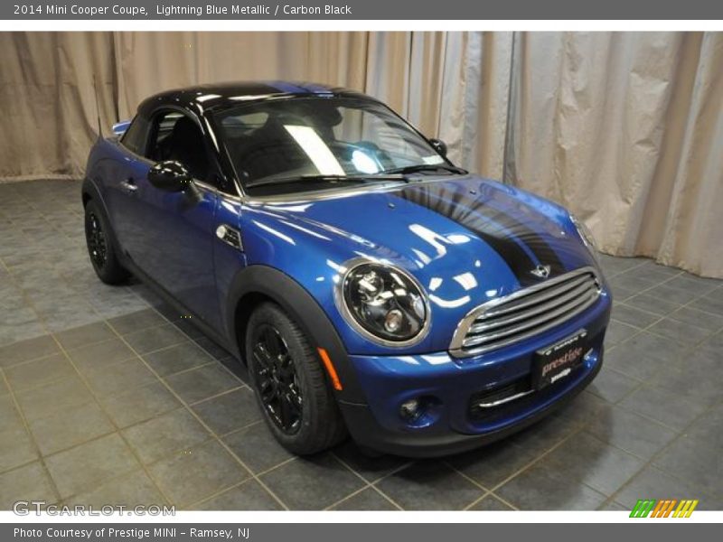 Lightning Blue Metallic / Carbon Black 2014 Mini Cooper Coupe