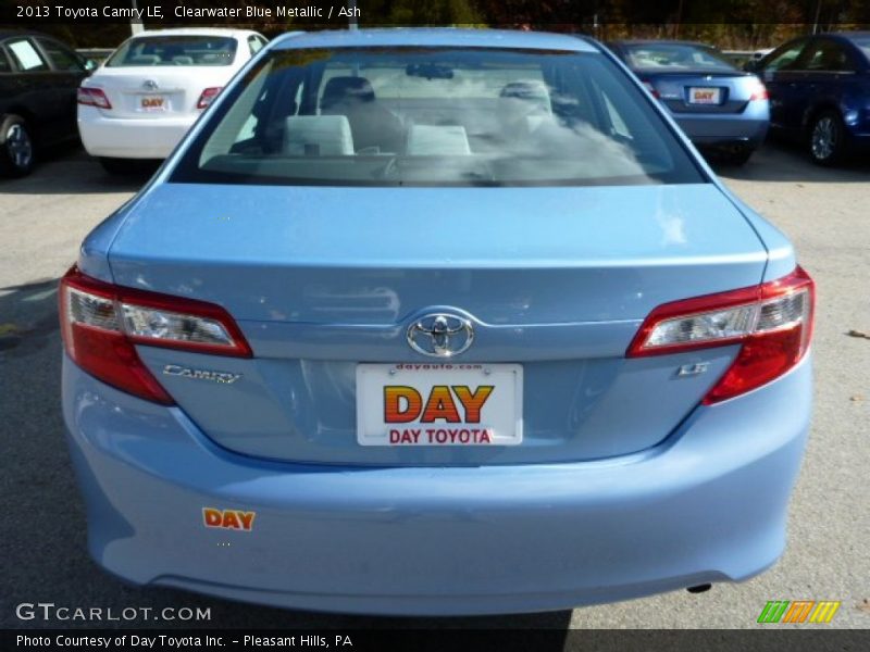Clearwater Blue Metallic / Ash 2013 Toyota Camry LE