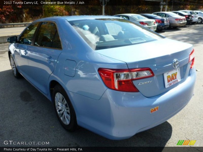 Clearwater Blue Metallic / Ash 2013 Toyota Camry LE