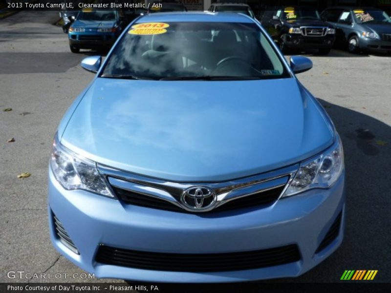 Clearwater Blue Metallic / Ash 2013 Toyota Camry LE