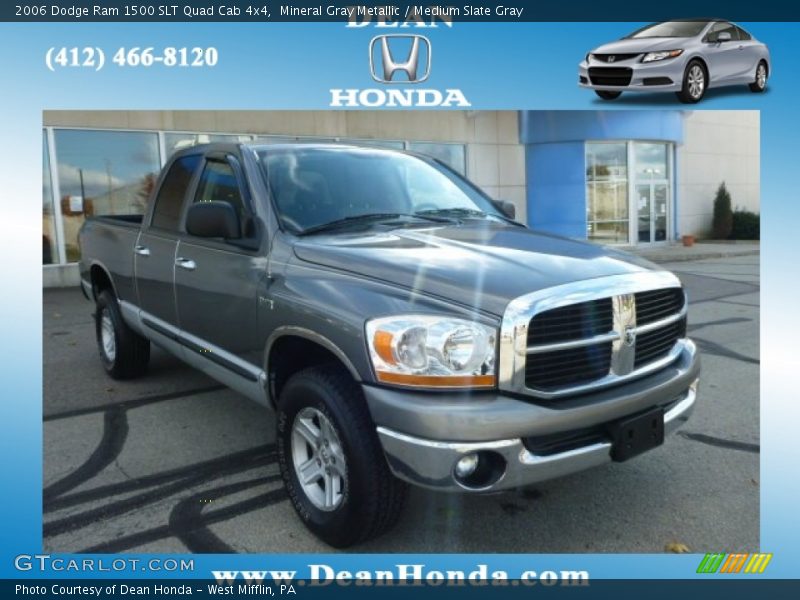 Mineral Gray Metallic / Medium Slate Gray 2006 Dodge Ram 1500 SLT Quad Cab 4x4