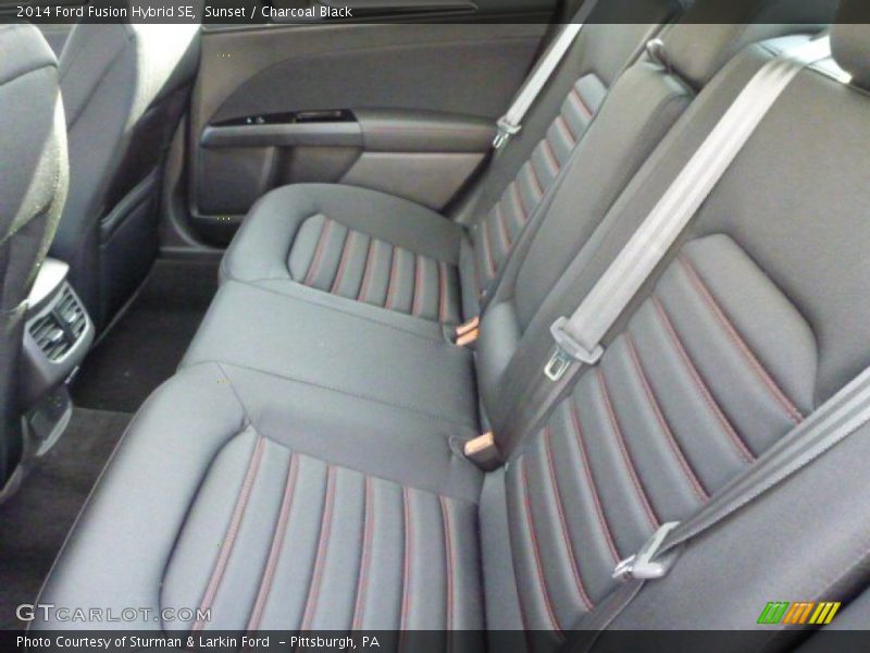 Sunset / Charcoal Black 2014 Ford Fusion Hybrid SE