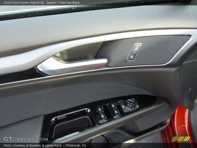 Sunset / Charcoal Black 2014 Ford Fusion Hybrid SE