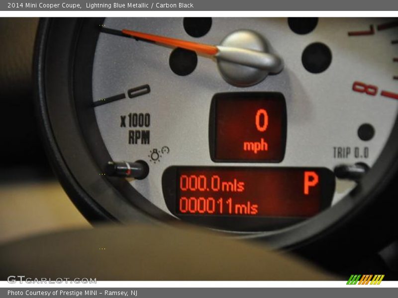 Lightning Blue Metallic / Carbon Black 2014 Mini Cooper Coupe