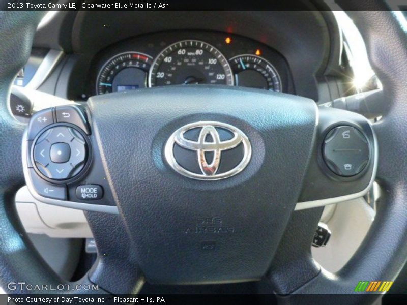 Clearwater Blue Metallic / Ash 2013 Toyota Camry LE