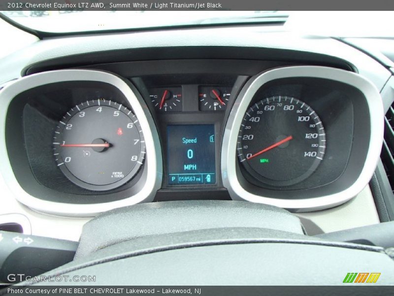 Summit White / Light Titanium/Jet Black 2012 Chevrolet Equinox LTZ AWD