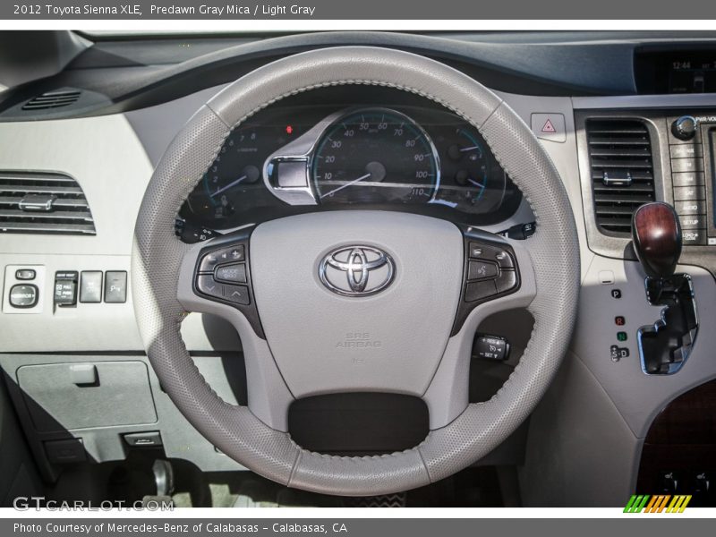 Predawn Gray Mica / Light Gray 2012 Toyota Sienna XLE