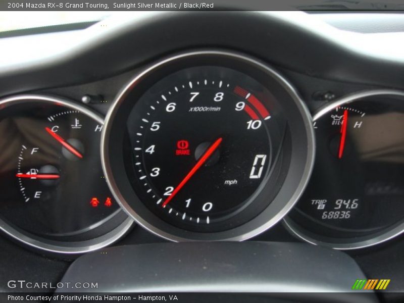 Sunlight Silver Metallic / Black/Red 2004 Mazda RX-8 Grand Touring