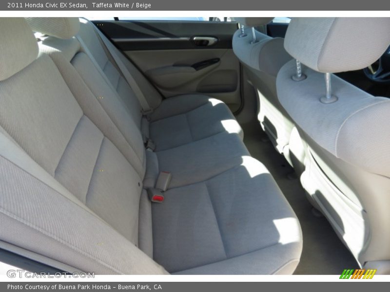 Taffeta White / Beige 2011 Honda Civic EX Sedan