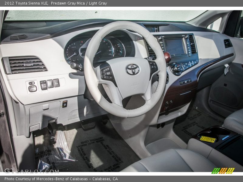 Predawn Gray Mica / Light Gray 2012 Toyota Sienna XLE