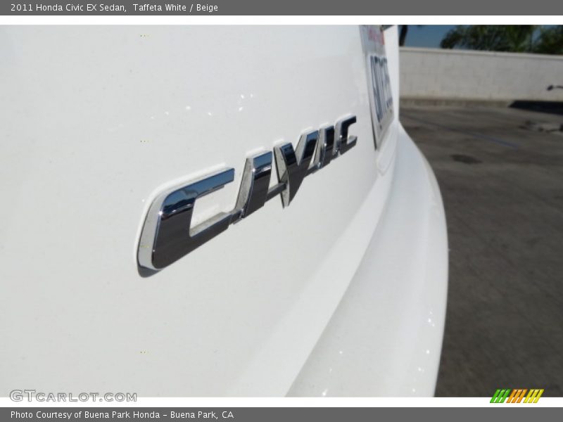 Taffeta White / Beige 2011 Honda Civic EX Sedan