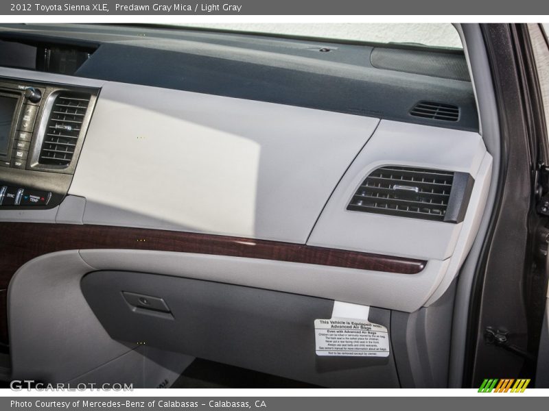 Predawn Gray Mica / Light Gray 2012 Toyota Sienna XLE