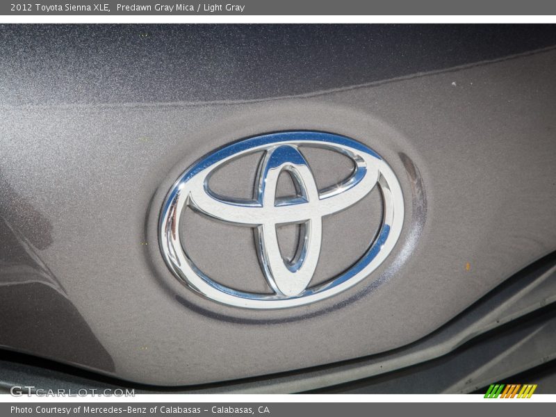 Predawn Gray Mica / Light Gray 2012 Toyota Sienna XLE
