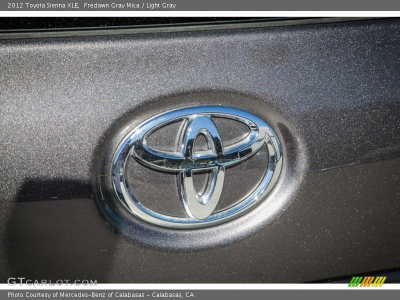 Predawn Gray Mica / Light Gray 2012 Toyota Sienna XLE