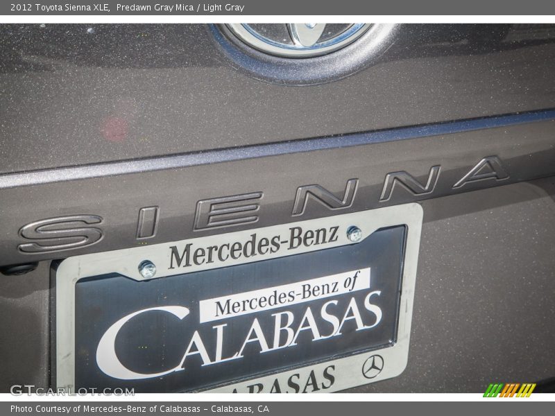 Predawn Gray Mica / Light Gray 2012 Toyota Sienna XLE