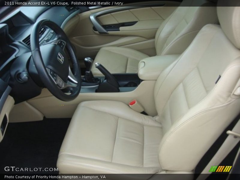 Front Seat of 2011 Accord EX-L V6 Coupe