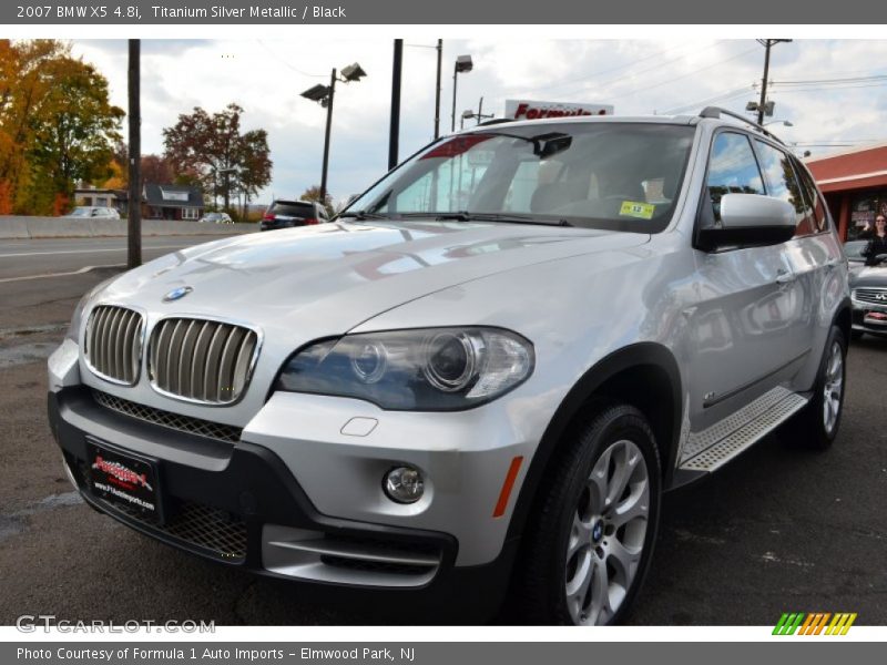 Titanium Silver Metallic / Black 2007 BMW X5 4.8i