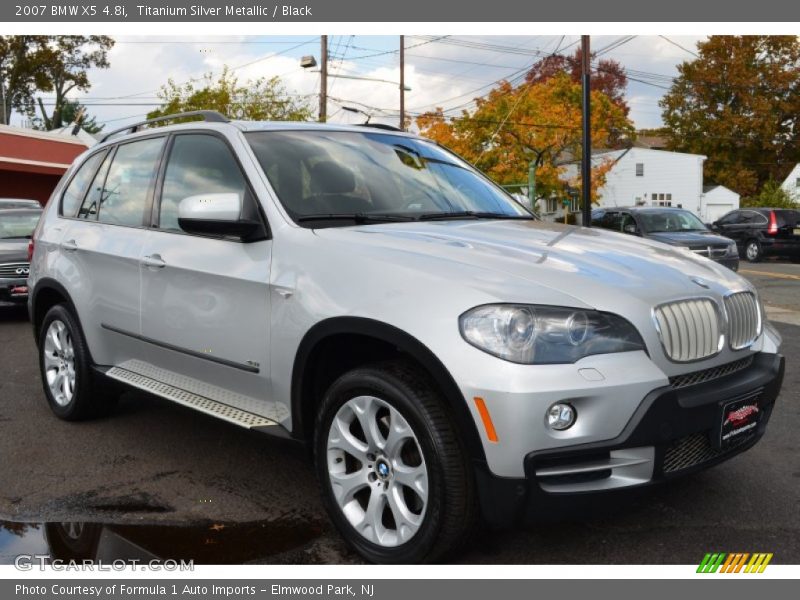 Titanium Silver Metallic / Black 2007 BMW X5 4.8i