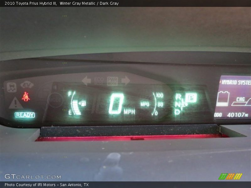 Winter Gray Metallic / Dark Gray 2010 Toyota Prius Hybrid III