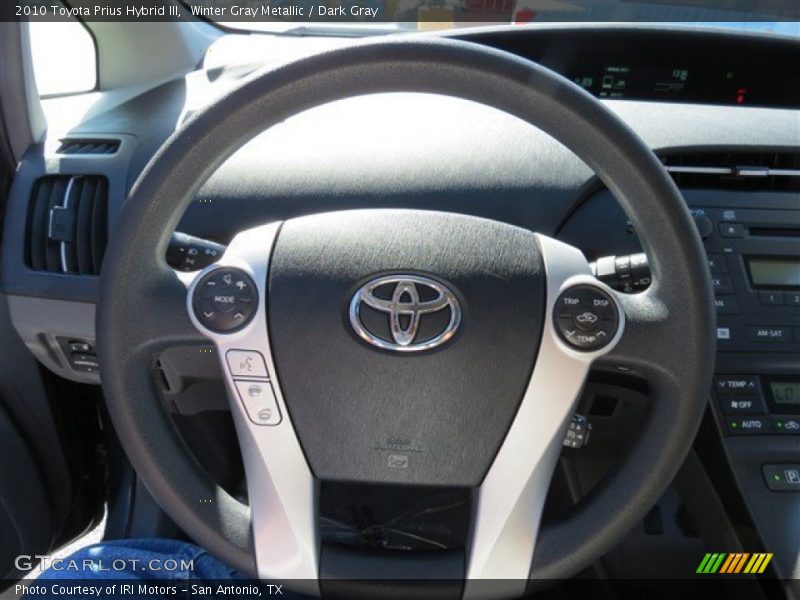 Winter Gray Metallic / Dark Gray 2010 Toyota Prius Hybrid III