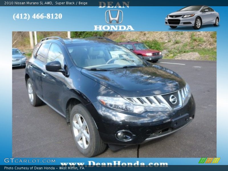 Super Black / Beige 2010 Nissan Murano SL AWD