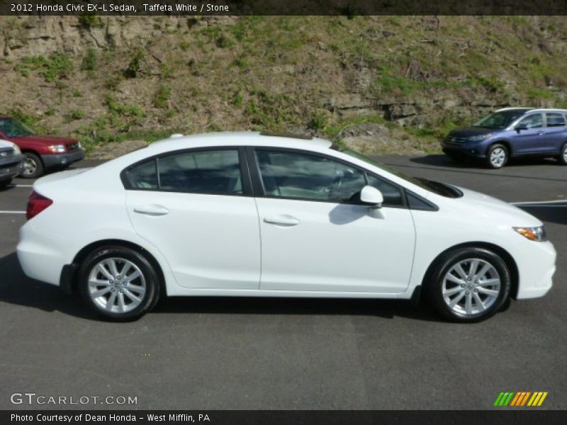 Taffeta White / Stone 2012 Honda Civic EX-L Sedan