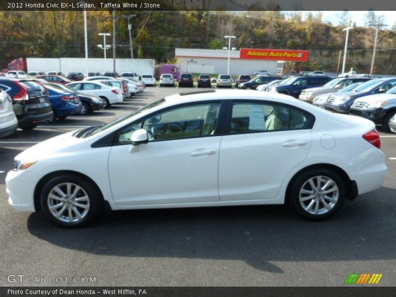 Taffeta White / Stone 2012 Honda Civic EX-L Sedan