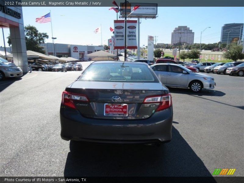 Magnetic Gray Metallic / Ivory 2012 Toyota Camry LE