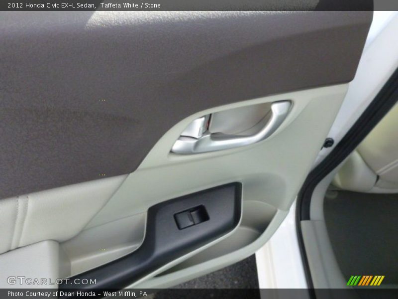 Taffeta White / Stone 2012 Honda Civic EX-L Sedan