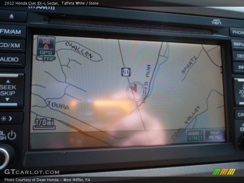 Taffeta White / Stone 2012 Honda Civic EX-L Sedan